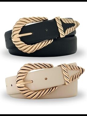 Citrusy Boutique 2-Pack | Country Western Fashion Cowgirl Belts for Women | Cute